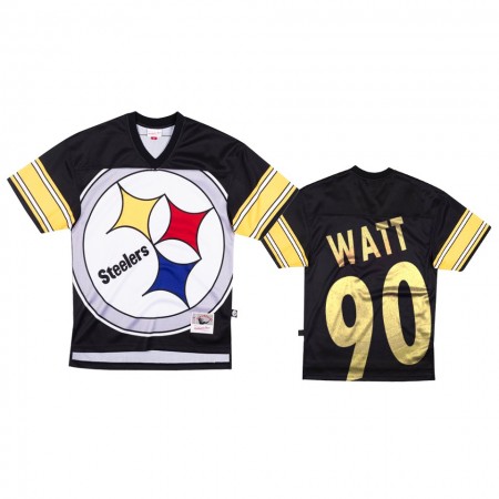 Maillot Pittsburgh Steelers T.J. Watt 90 Noir Big Face - Homme Maillot Pittsburgh Steelers T.J. Watt 90 Noir Big Face - Homme